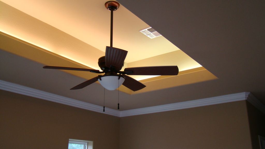 MASTER BEDROOM UNIQUE CEILING with FAN